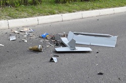 Дрон ВСУ упал на дорогу в Белгороде 