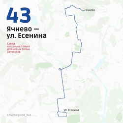 В Белгороде изменится маршрут автобуса №43