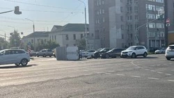 Момент столкновения «ГАЗели» и двух легковушек в центре Белгорода запечатлели камеры видеонаблюдения