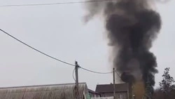 В Белгороде загорелся частный дом
