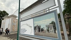 Входная группа Центрального парка Белгорода обретает исторический облик