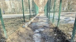 Жительница Белгорода пожаловалась Гладкову на неотремонтированную дорожку к онкополиклинике с марта
