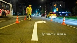 В Белгороде обновляют дорожную разметку после критики губернатора