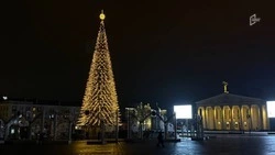 На главной площади Белгорода зажглись огни новогодней ели