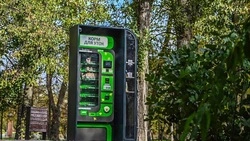 В белгородском парке Победы установили автомат с кормом для уток