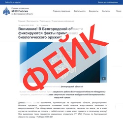 Фейк: ВСУ применяют на территории Белгородской области биологическое оружие 