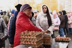 На фермерской ярмарке в Белгороде ограничат продажу яиц в одни руки 