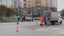 На улице Будённого в Белгороде устанавливают светофор за 1,2 млн рублей