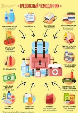 Губернатор Гладков опубликовал для белгородцев список «Тревожного чемоданчика»