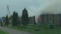 В Белгородском районе загорелась хозпостройка на территории частного домовладения