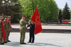 У белгородского добровольческого отряда «Орлан» появилось собственное знамя