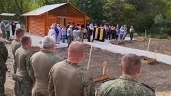 Часовню-купель построили в Белгородской области бойцы подразделения «Север»