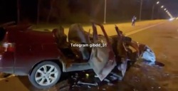 24-летний белгородец легковушки погиб, столкнувшись с фурой по дороге в Курск