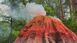 Первый в области «живой» вулкан появился в динопарке Белгорода