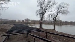 Строители продолжают обустройство новой набережной в Белгороде