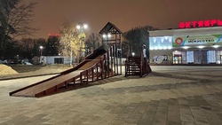 В Центральном парке Белгорода установили горку для катания на тюбингах