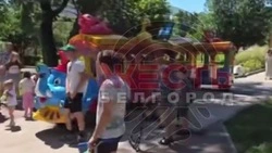 В Центральном парке Белгорода перевернулся паровозик с детьми 