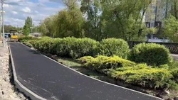 В Белгороде продолжается устройство велодорожки от Ватутина до Попова вдоль диорамы