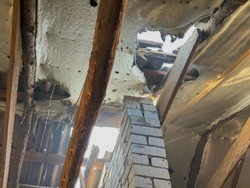  Один из снарядов ВСУ прилетел на территорию жилого дома при обстреле Шебекино