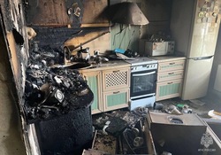 Мужчина пострадал при пожаре в доме на Свято-Троицком бульваре в Белгороде