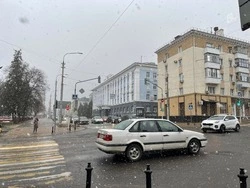 Зима не спешит уступать свои права весне в Белгороде 