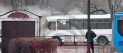 В районе остановки «Энергомаш» в Белгороде загорелся автобус