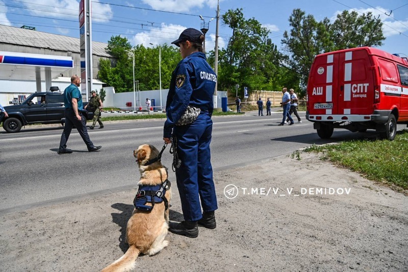 В районе атакованной дроном заправки в Белгороде перекрыто движение авто