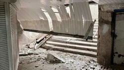 Потолок обрушился в подземном переходе на остановке «Сокол» в Белгороде